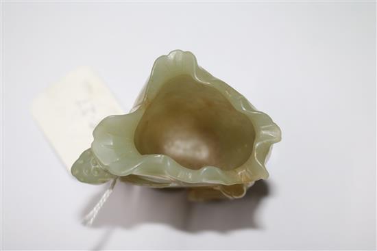 A jade brush washer height 8.5cm